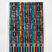 6с102.411ж1 Letters (т.радужка) Полотенце махровое 67х150см