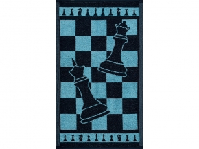 6с104.411ж1 Шахматы (темно-синий4) Полотенце махровое 67х40см
