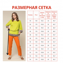 23С195-ШР/039/ст 1250/0 Брюки женские, оранжевый