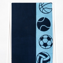 6с102.411ж1 Мячи(т.синий2) Полотенце махровое 67х150см