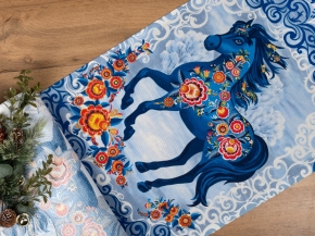 Вафельное полотно арт. 60 наб. гр рис. 29400/1 Живописный конь, 50см