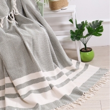 ПБ-400 Плед байковый  145*200 жаккард  "Норвежский"  цв оливковый