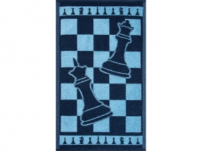 6с104.411ж1 Шахматы(т.синий2) Полотенце махровое 67х40см