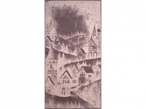 6с102.413ж1 Снежный пейзаж(т.с.мальв1) Полотенце махровое 81х160см