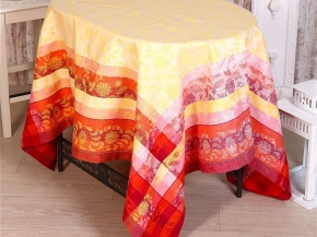 01с58 ЯК Скатерть 170*250 "Дебюси" цв. красный с желтым