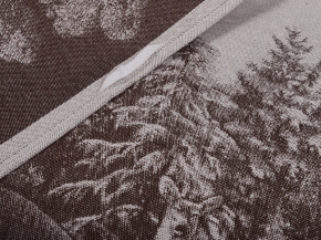 07с-39ЯК  50*70  Полотенце "Зима в лесу" (Олени) цв. корич