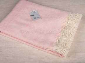 Плед 70% шерсть 140*200  цв."Laponi" цв. бел-св.роз