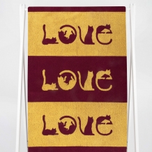 6с102.411ж1 LOVE-кот(кр.дерево1) Полотенце махровое 67х150см