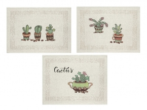 20С189-ШР+К/п.р/фкор Комплект полотенец из 3 шт 46*60 "Домашние кактусы-3" рис. 370