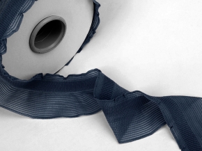 43мм. 6С857-Г50 (рис.1360) ТЕСЬМА ВЯЗАНАЯ ОТДЕЛОЧНАЯ РЮШ т-синий*30, 43мм (мот.10м)