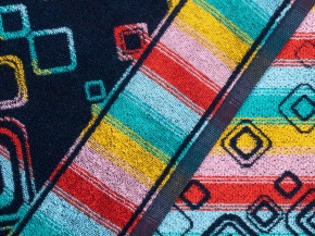 6с102.411ж1 Мишель (т. радужка) Полотенце махровое 67х150см