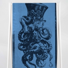 6с102.413ж1 Хозяин моря (темно-синий6) Полотенце махровое 81х160см