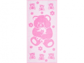 6с104.413ж1 Медведица-мама (розовый2) Полотенце махровое 81х40см