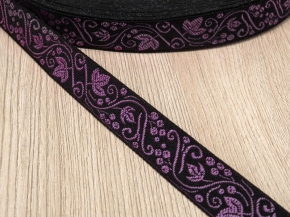 17мм. 4С507Ч-Г50 (рис.3198) ЛЕНТА ОТДЕЛОЧНАЯ черный с фиолет. 17мм (рул.50м)