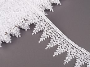 53мм. Кружево гипюр Ajur HX 33944-w/ш.5,3см, белый