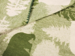 Одеяло хлопковое 170*205 жаккард  5 "Лес" цв зеленый
