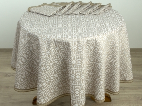 25С9-ШР/уп.кор. Комплект столовый D158 + 6 салф. 40*40 "Златовласка" цв. 133 рис. 669