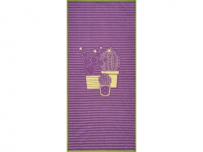 6с102.411ж1 Кактус-полоска(3-сирень4) Полотенце махровое 67х150см