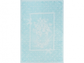 7с-128ЯК  50*70  Полотенце "Анютины глазки" цв. бирюзовый (многоцветный)