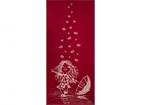 6с102.411ж1 Майский дождь (бордо) Полотенце махровое 67х150см