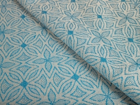 21С256-ШР D204 Скатерть круглая "Лунный цветок" цв. 9 рис. 298 синий