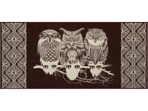 6с102.411ж1 Совушки (шоколад) Полотенце махровое 67х150см
