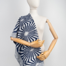 17С356-ШР/у. 55*115 Полотенце "Мерцание" цв. 1 рис. 219 синий