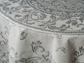 07с24- ЯК   Скатерть  170*280   "Овальная"  цв. серый