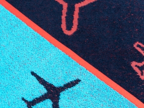 6с104.411ж1 Самолеты(3-бир-т.син) Полотенце махровое 67х40см