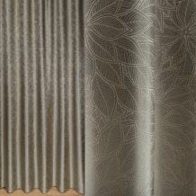 Ткань для портьер жаккард контурные листья (V.22292-4), 298см