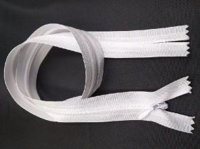 .Молния витая потайная ХБ н/р Т3,1 замок 70см, белый (уп.100шт)