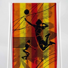 6с102.413ж1 Пляжный волейбол (СН1 т.синий) Полотенце махровое 81х160см