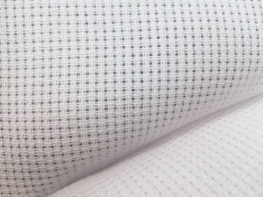 25С591 аппр. Ткань для вышивания (пл.191 гр/м2) белый, ш.149см (Канва 11ct) ПЭ-100%