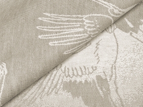 7с-128ЯК  50*70  Полотенце "Журавли и солнце" цв. бежевый (многоцветный)