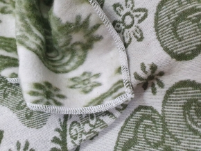 Одеяло байковое 170*205 жаккард  "Ярмарка" цв зел (Россия ВВТ)