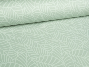 Тик набивной Leaves on gray S 336732, 220см