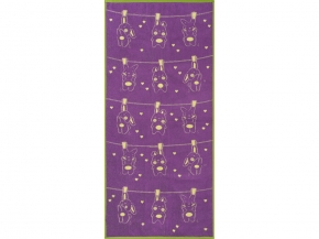 6с102.411ж1 Зайки на прищепке(3-сирень4) Полотенце махровое 67х150см