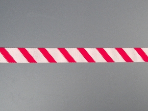 20мм. 90678 ЛЕНТА ОТДЕЛОЧНАЯ ЖАККАРД красный с белым 20мм (рул.25м)