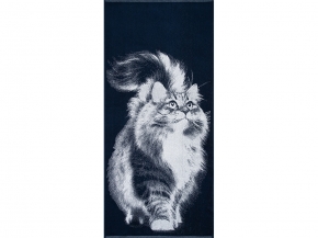 6с102.411ж1 Привет (темно-синий2) Полотенце махровое 67х150см