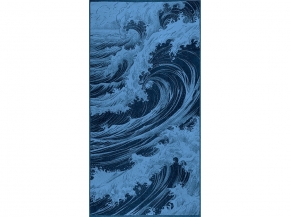 6с102.413ж1 Цунами (темно-синий6) Полотенце махровое 81х160см