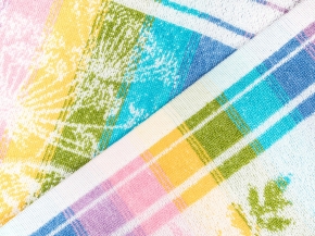 6с104.411ж1 Бабочки (белая радужка) Полотенце махровое 67х40см