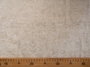 Полулен бельевой арт. 9-17 рис. 252 Узоры белые, ширина 150см