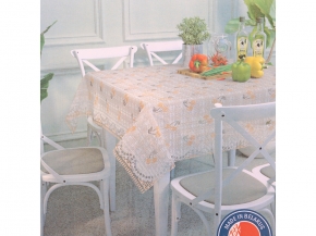 Д236Аб СКАТЕРТЬ ДЕКОРАТИВНАЯ 150  беж. с белым 1.50 м*1.30 м рис. Д236Аб