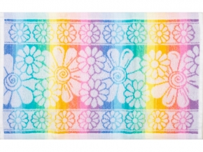 1с105.413ж1 Ромашки (св.радужка) Полотенце махровое 50х30 см