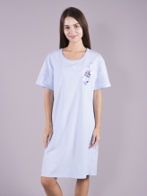 3С614Д40 16343 СОРОЧКА НОЧН. ЖЕН. 96-102-158,164 ГОЛУБОЙ