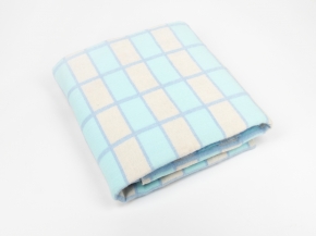 Одеяло байковое 80% 140*205 клетка цв. беж-сер-гол (ВВТ)