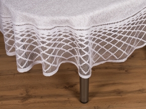 Д228АБб СКАТЕРТЬ ДЕКОРАТИВНАЯ 2775  бел.с яр-серым d1.55 м рис. Д228АБб