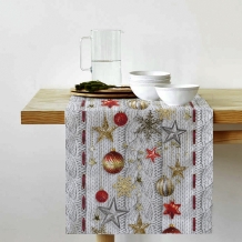 Дорожка набивная арт. 61 рис. 30044/1 Новогодняя звезда, 50см