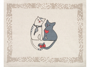20С189-ШР+К/п.р/фкор Комплект полотенец из 3 шт 46*60 "Коты-3" рис. 373