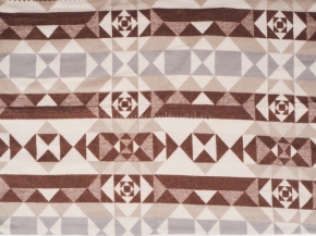 Одеяло хлопковое 140*205 жаккард  4 цв.коричневый "Аляска"